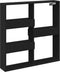 vidaXL - Wandkast - 80x15x80 - cm - bewerkt - hout - zwart