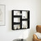 vidaXL - Wandkast - 80x15x80 - cm - bewerkt - hout - zwart