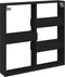 vidaXL - Wandkast - 80x15x80 - cm - bewerkt - hout - zwart