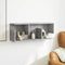 vidaXL - Wandkast - 80x20x30 - cm - bewerkt - hout - betongrijs