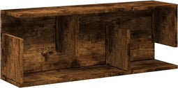 vidaXL - Wandkast - 80x20x30 - cm - bewerkt - hout - gerookt - eikenkleurig