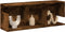 vidaXL - Wandkast - 80x20x30 - cm - bewerkt - hout - gerookt - eikenkleurig