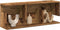 vidaXL - Wandkast - 80x20x30 - cm - bewerkt - hout - oud - houtkleurig