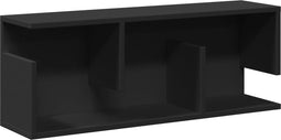 vidaXL - Wandkast - 80x20x30 - cm - bewerkt - hout - zwart