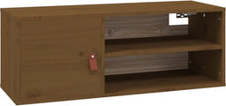 vidaXL - Wandkast - 80x30x30 - cm - massief - grenenhout - honingbruin