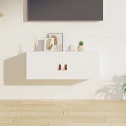vidaXL - Wandkast - 80x30x30 - cm - massief - grenenhout - wit