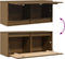 vidaXL - Wandkast - 80x30x35 - cm - massief - grenenhout - honingbruin