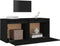 vidaXL - Wandkast - 80x30x35 - cm - massief - grenenhout - zwart