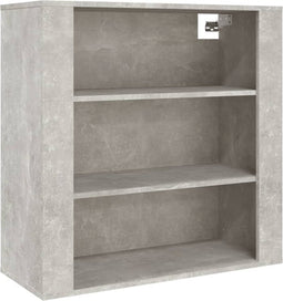 vidaXL - Wandkast - 80x33x80 - cm - bewerkt - hout - betongrijs