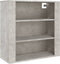 vidaXL - Wandkast - 80x33x80 - cm - bewerkt - hout - betongrijs