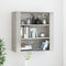 vidaXL - Wandkast - 80x33x80 - cm - bewerkt - hout - betongrijs