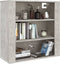 vidaXL - Wandkast - 80x33x80 - cm - bewerkt - hout - betongrijs