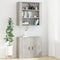 vidaXL - Wandkast - 80x33x80 - cm - bewerkt - hout - betongrijs