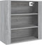 vidaXL - Wandkast - 80x33x80 - cm - bewerkt - hout - grijs - sonoma - eikenkleurig