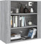 vidaXL - Wandkast - 80x33x80 - cm - bewerkt - hout - grijs - sonoma - eikenkleurig
