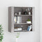 vidaXL - Wandkast - 80x33x80 - cm - bewerkt - hout - grijs - sonoma - eikenkleurig