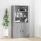 vidaXL - Wandkast - 80x33x80 - cm - bewerkt - hout - grijs - sonoma - eikenkleurig
