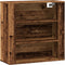vidaXL - Wandkast - 80x33x80 - cm - bewerkt - hout - oud - houtkleurig