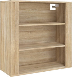 vidaXL - Wandkast - 80x33x80 - cm - bewerkt - hout - sonoma - eikenkleurig