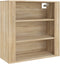 vidaXL - Wandkast - 80x33x80 - cm - bewerkt - hout - sonoma - eikenkleurig
