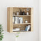 vidaXL - Wandkast - 80x33x80 - cm - bewerkt - hout - sonoma - eikenkleurig