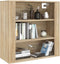 vidaXL - Wandkast - 80x33x80 - cm - bewerkt - hout - sonoma - eikenkleurig