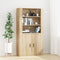 vidaXL - Wandkast - 80x33x80 - cm - bewerkt - hout - sonoma - eikenkleurig