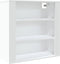 vidaXL - Wandkast - 80x33x80 - cm - bewerkt - hout - wit
