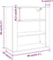 vidaXL - Wandkast - 80x33x80 - cm - bewerkt - hout - wit