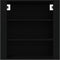 vidaXL - Wandkast - 80x33x80 - cm - bewerkt - hout - zwart