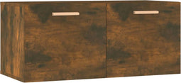 vidaXL - Wandkast - 80x35x36,5 - cm - bewerkt - hout - gerookt - eikenkleurig