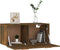 vidaXL - Wandkast - 80x35x36,5 - cm - bewerkt - hout - gerookt - eikenkleurig
