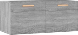 vidaXL - Wandkast - 80x35x36,5 - cm - bewerkt - hout - grijs - sonoma - eikenkleurig