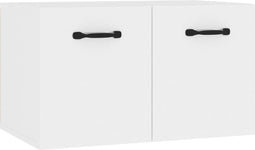 vidaXL - Wandkast - 80x35x36,5 - cm - bewerkt - hout - hoogglans - wit