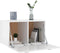 vidaXL - Wandkast - 80x35x36,5 - cm - bewerkt - hout - hoogglans - wit