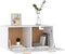 vidaXL - Wandkast - 80x35x36,5 - cm - bewerkt - hout - hoogglans - wit