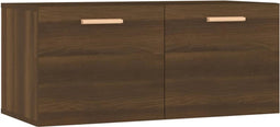 vidaXL - Wandkast - 80x35x36,5 - cm - bewerkt - hout - bruineikenkleurig