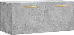 vidaXL - Wandkast - 80x36,5x35 - cm - bewerkt - hout - betongrijs