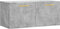 vidaXL - Wandkast - 80x36,5x35 - cm - bewerkt - hout - betongrijs