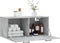 vidaXL - Wandkast - 80x36,5x35 - cm - bewerkt - hout - betongrijs