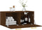 vidaXL - Wandkast - 80x36,5x35 - cm - bewerkt - hout - bruin - eikenkleur