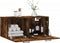 vidaXL - Wandkast - 80x36,5x35 - cm - bewerkt - hout - gerookt - eikenkleurig