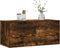 vidaXL - Wandkast - 80x36,5x35 - cm - bewerkt - hout - gerookt - eikenkleurig