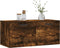 vidaXL - Wandkast - 80x36,5x35 - cm - bewerkt - hout - gerookt - eikenkleurig