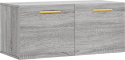 vidaXL - Wandkast - 80x36,5x35 - cm - bewerkt - hout - grijs - sonoma - eikenkleurig