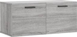 vidaXL - Wandkast - 80x36,5x35 - cm - bewerkt - hout - grijs - sonoma - eikenkleurig