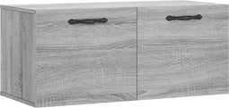 vidaXL - Wandkast - 80x36,5x35 - cm - bewerkt - hout - grijs - sonoma - eikenkleurig