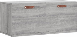 vidaXL - Wandkast - 80x36,5x35 - cm - bewerkt - hout - grijs - sonoma - eikenkleurig