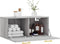 vidaXL - Wandkast - 80x36,5x35 - cm - bewerkt - hout - grijs - sonoma - eikenkleurig