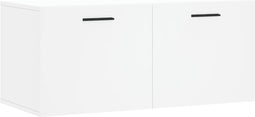 vidaXL - Wandkast - 80x36,5x35 - cm - bewerkt - hout - wit